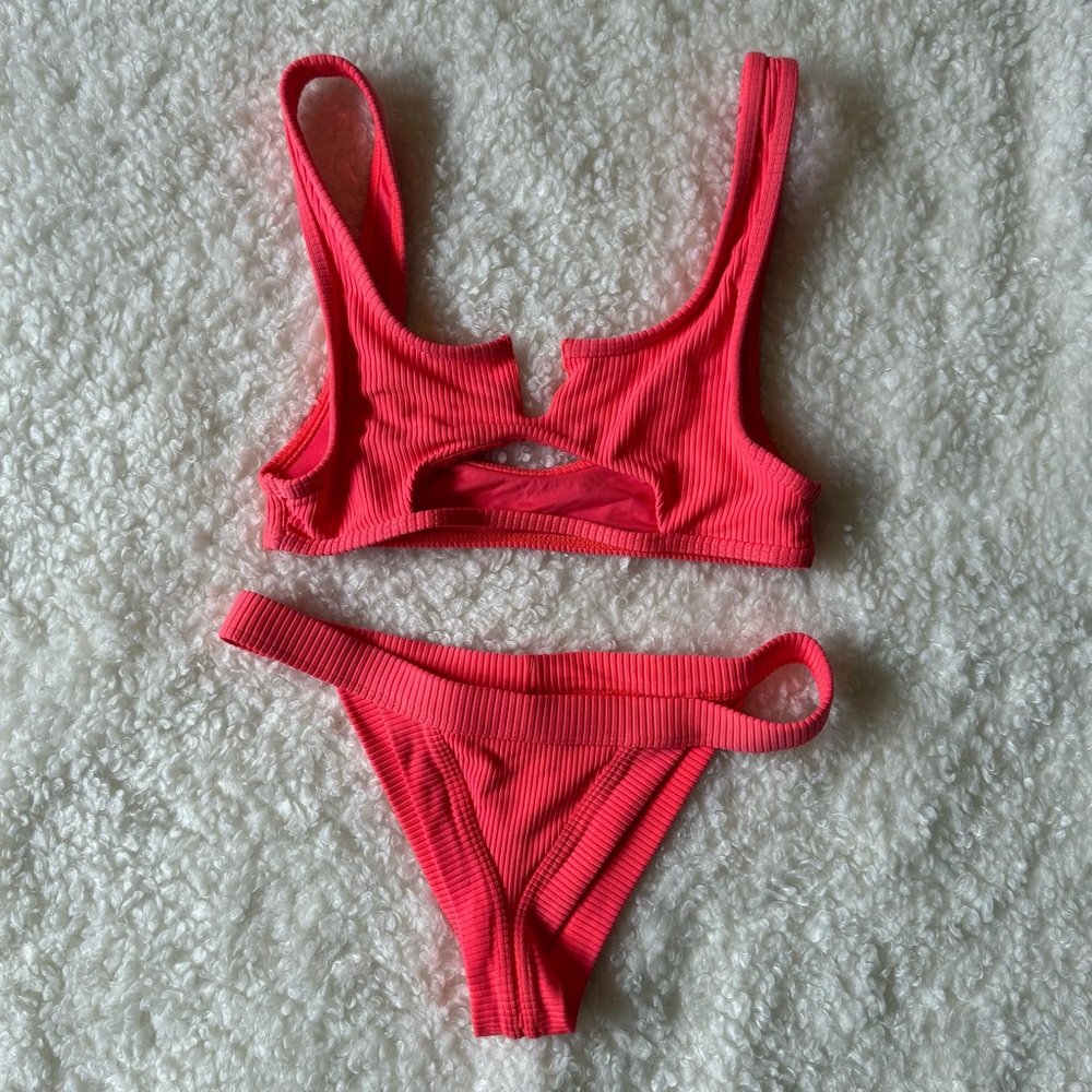 Frankie’s Bikinis Neon Ribbed Bikini